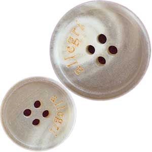 White Horn Buttons
